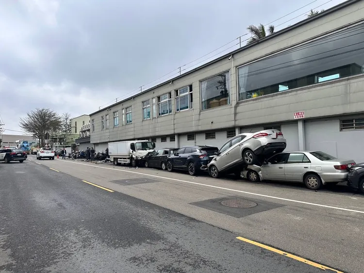 車禍現場。大園警分局提供