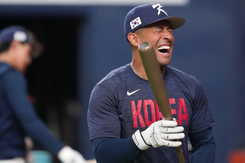 韓國的大聯盟球星瓊斯。  美聯社