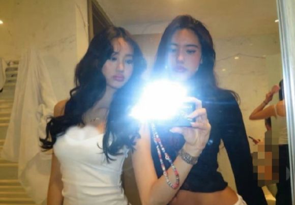 星二代秀辣照記得遮酥胸!卻曝光姊姊無碼上廁所畫面被公審