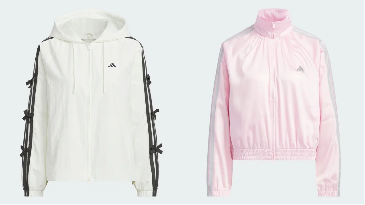 adidas「舞動系列」運動外套，各2890元。品牌提供