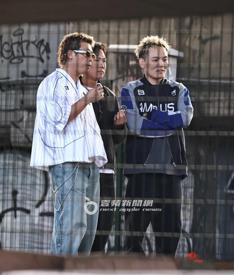 春風（右起）、洋蔥、健志上一次台北，把所有工作集中進行。特勤中心攝