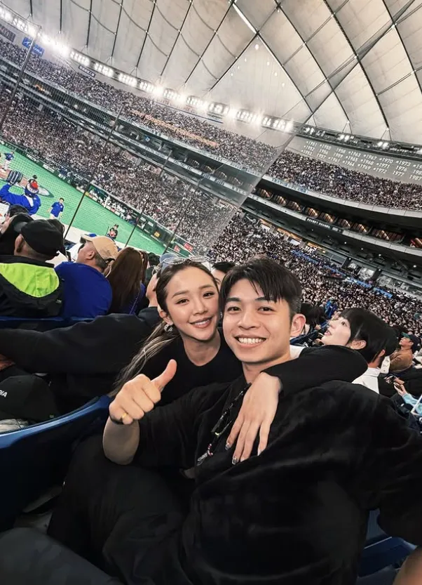賴慧如跟老公連2天在東京巨蛋看球。翻攝賴慧如臉書