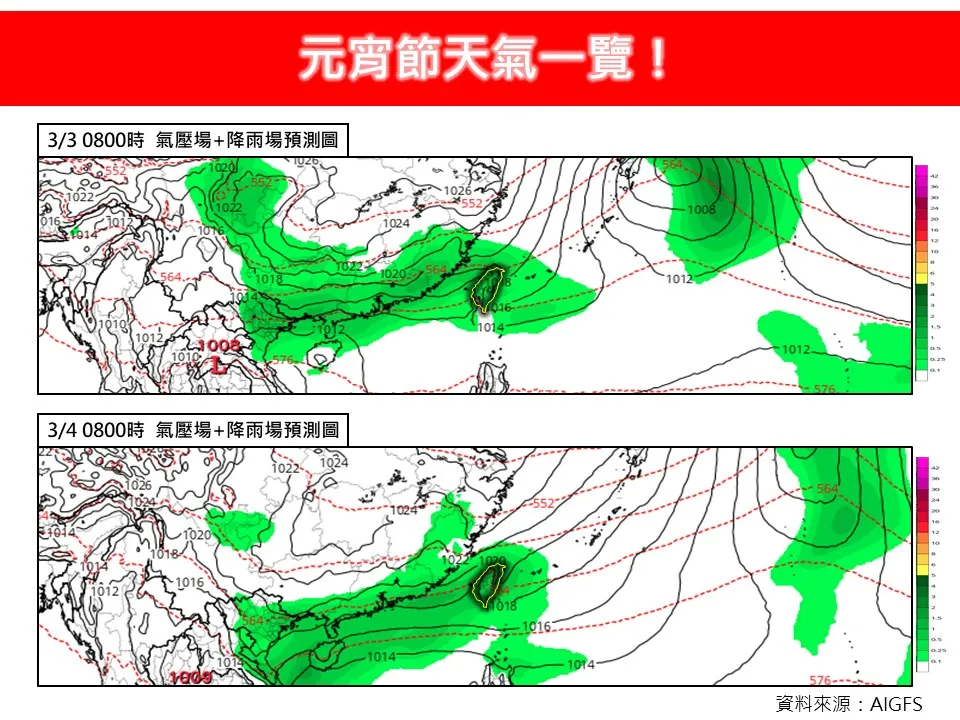 3月3日至4日，前後分別受鋒面通過、華南雲雨帶東移及東北季風影響，大氣轉趨不穩定。翻攝林老師氣象站臉書