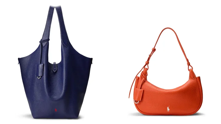 Polo Ralph Lauren Polo Play皮革大型托特包（左）2萬8880元、Polo Play皮革肩背包（右）1萬8880元。品牌提供