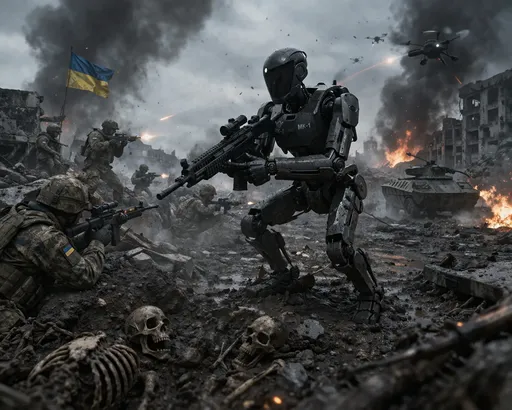 改變戰局？AI人形機器人士兵「快如人類步兵」　加入烏克蘭戰場