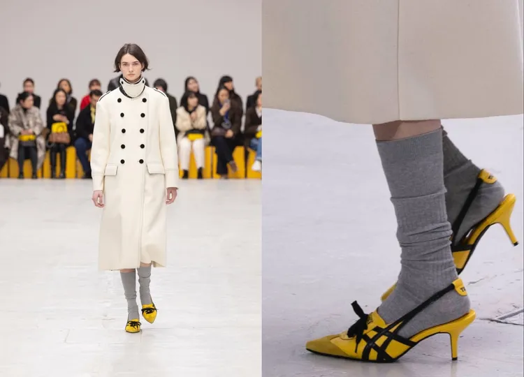 Onitsuka Tiger 2026秋冬將MEXICO 66變化出全新Slingback高跟鞋。翻攝鬼塚虎IG