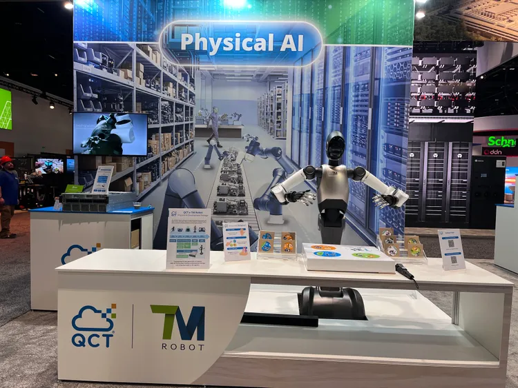 GTC2026 達明機器人展示TM Xplore I 為客戶現場點單。公司提供