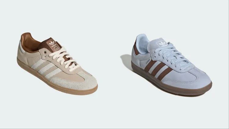 adidas Originals拼接鞋面款Samba OG，各3490元。品牌提供