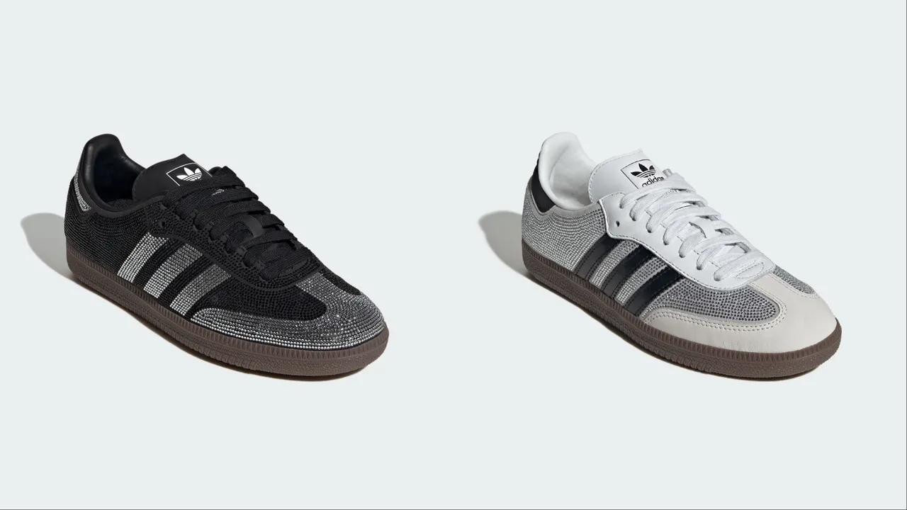 adidas Originals水鑽款Samba OG（左）4690元，Samba OG（右）4090元。品牌提供