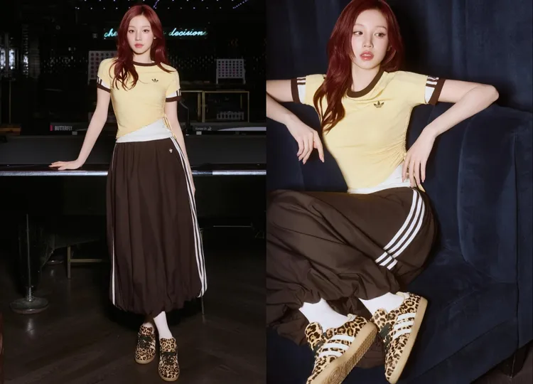 宋雨琦演繹動物紋款的全新Samba。品牌提供