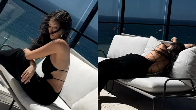 孫芸芸換上黑色露背洋裝大曬美背。翻攝孫芸芸IG