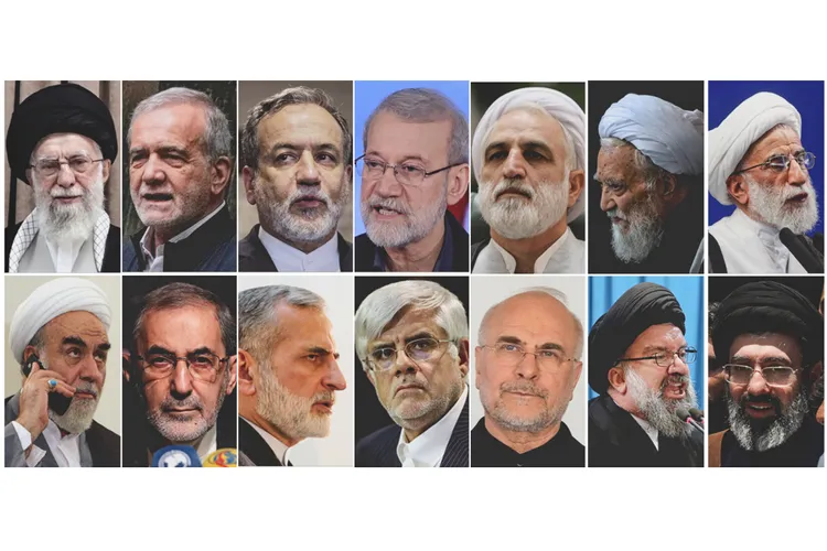 伊朗高階領導層。美聯社
