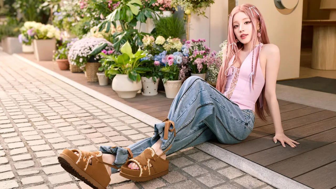 宋雨琦以辣辣開洞上衣演繹UGG春季新品。品牌提供