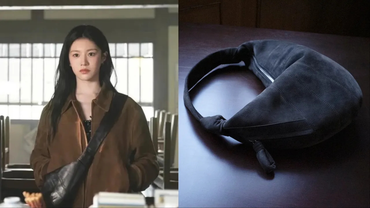 高允貞（左）同款LEMAIRE包登陸台灣。翻攝Netflixtw IG、品牌提供