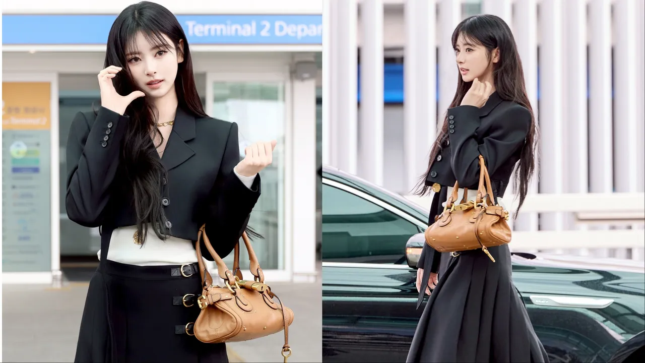 MEOVV日籍成員Anna準備飛往巴黎參加CHLOÉ 2026冬季系列大秀。品牌提供