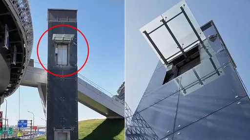 電梯不接天橋「通往天國」　出入口詭異懸空