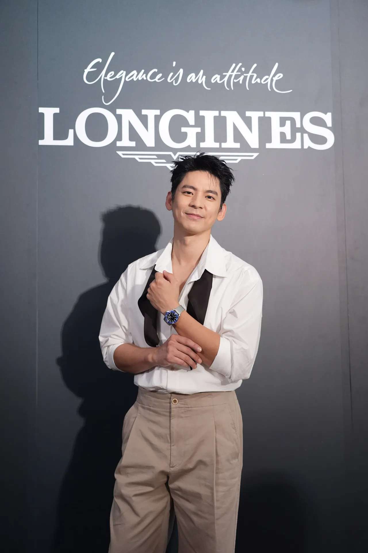 林柏宏昨日出席浪琴發表活動。攝影中心攝