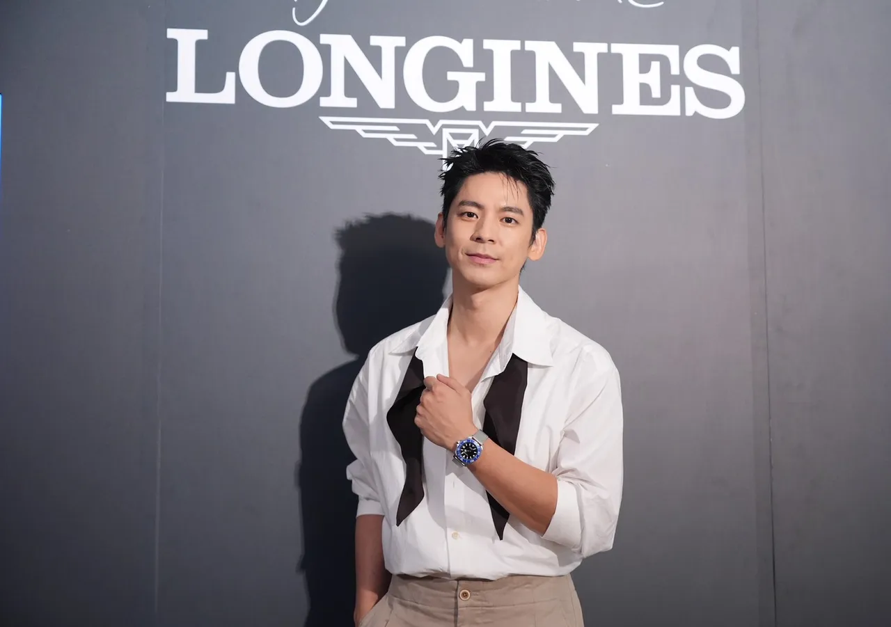 林柏宏昨日出席浪琴發表活動，笑稱想帶著品牌腕錶去雪山「救狐狸」。攝影中心攝