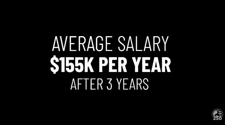 做滿3年後，平均年薪高達15.5萬美元（約新台幣492萬元）。翻攝Youtube/ Department of Transportation