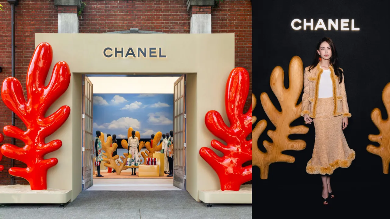 昆凌現身香奈兒COCO BEACH快閃店，徜徉在身海美景中。品牌提供