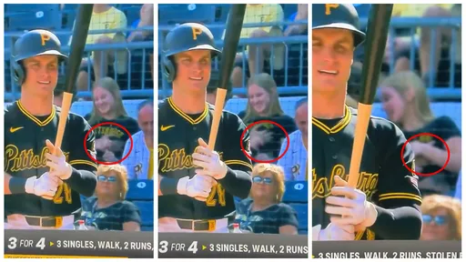 球場活春宮！男場邊狂摸嫩妹奶畫面曝　網：他好像盜壘成功了…