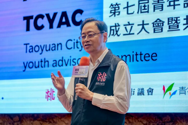 張善政致詞。桃園市府提供