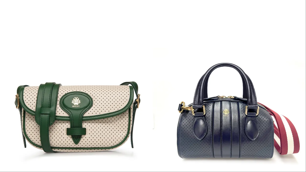 BALLY TENNIS BECKETT小斜背包（左）3萬3800元、TENNIS保齡球包（右）4萬4800元。品牌提供