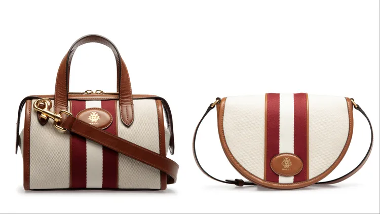 BALLY SIGNATURE保齡球包 （左）3萬4800元、SIGNATURE馬鞍包（右）3萬2800元。品牌提供