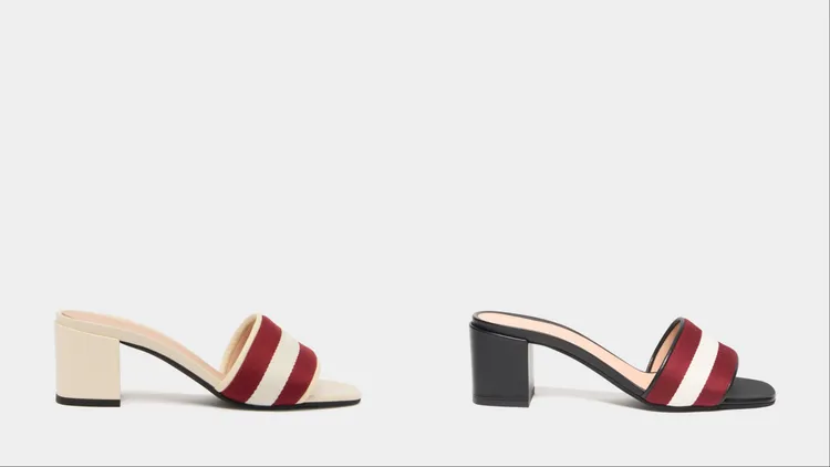 BALLY SIGNATURE粗跟涼鞋，各1萬9800元。品牌提供