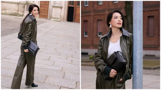 馮德倫愛妻舒淇真的忙　米蘭背BOTTEGA VENETA新包拍美照