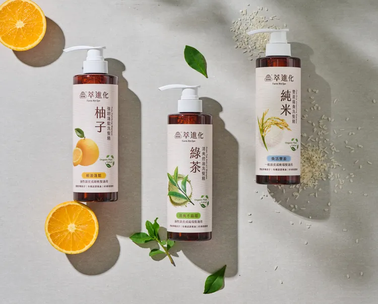 除了明星商品「薑根強健款」，還有柚子、綠茶、純米等款式針對不同髮況。