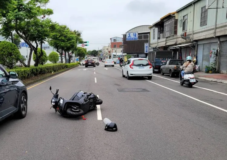 呂姓女騎士的機車。民眾提供