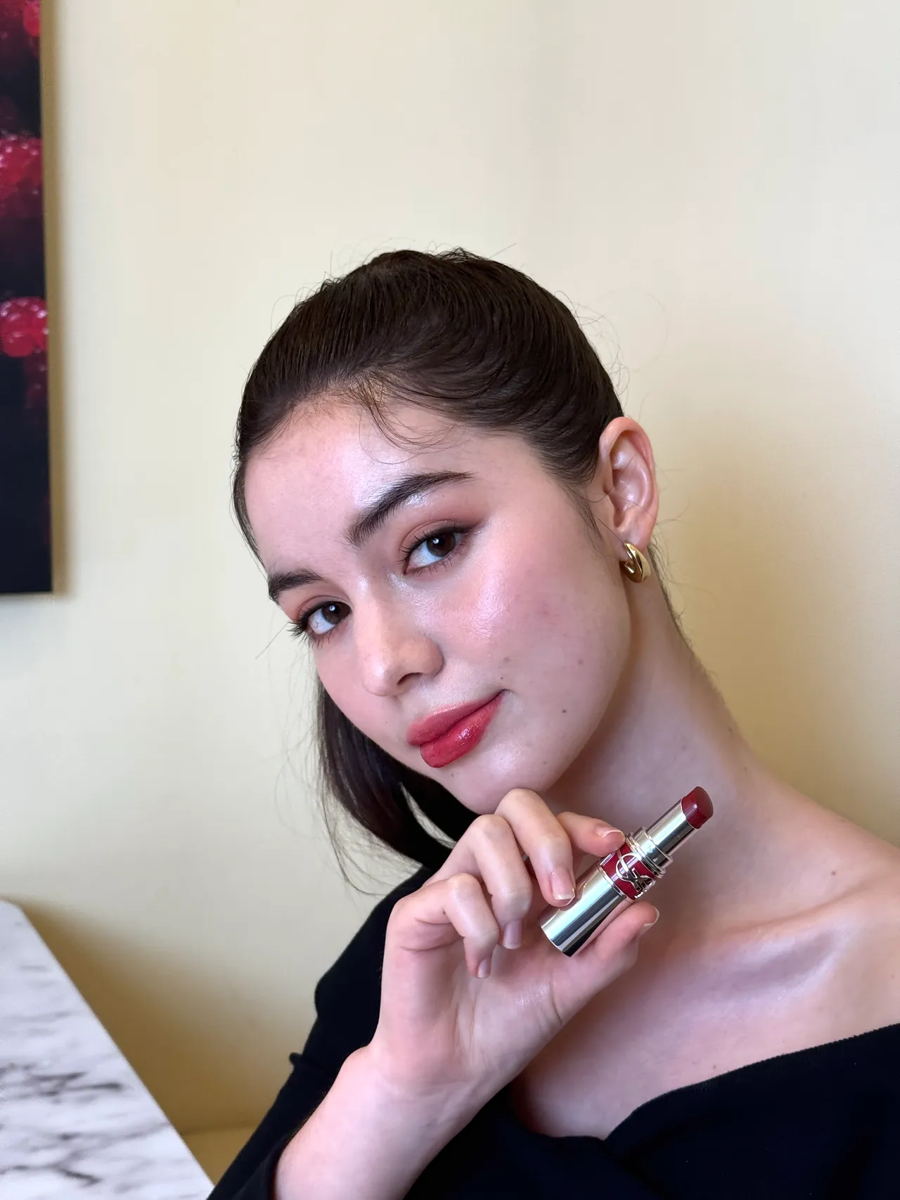 YSL情挑誘光水唇膏#219沁心之果，1650元。張家玲攝