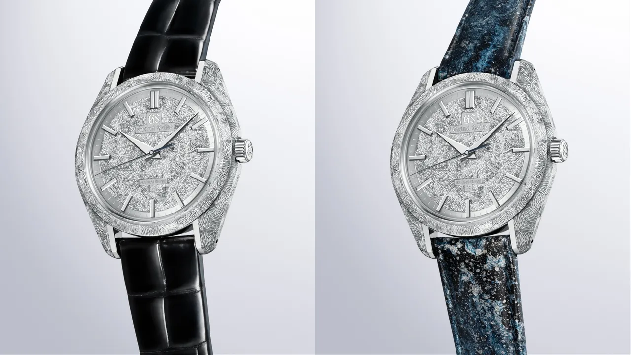 SBGZ011「湧泉」配有2種錶帶隱喻水的千變萬化。品牌提供