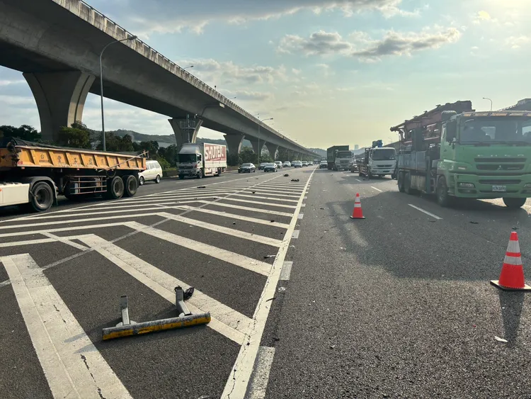 車禍現場。國道警方提供