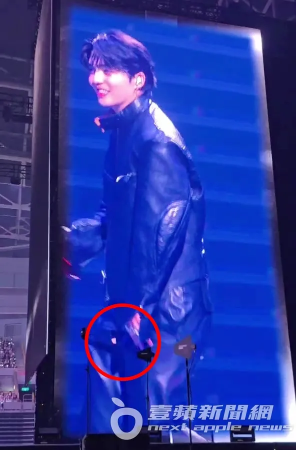 S.COUPS太賣力跳破褲子，大腿肉色若隱若現。讀者提供