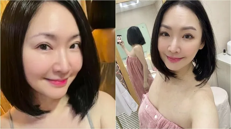 王俐人拍吹風機影片，結果網友都聚焦她的好身材。翻攝自王俐人臉書