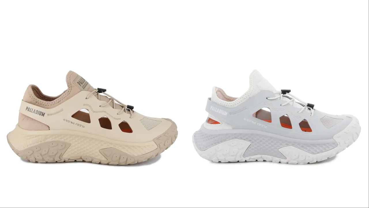 PALLADIUM OFF_BOUND HYDRO兩棲概念波浪鞋，各2980元。品牌提供