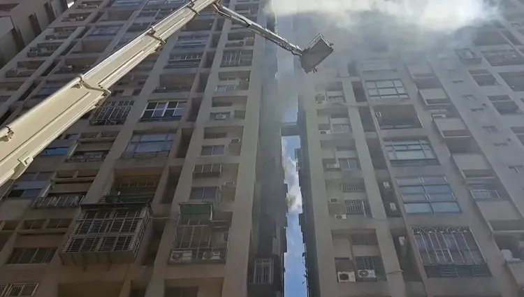 雲梯車救援高度有限。資料照片