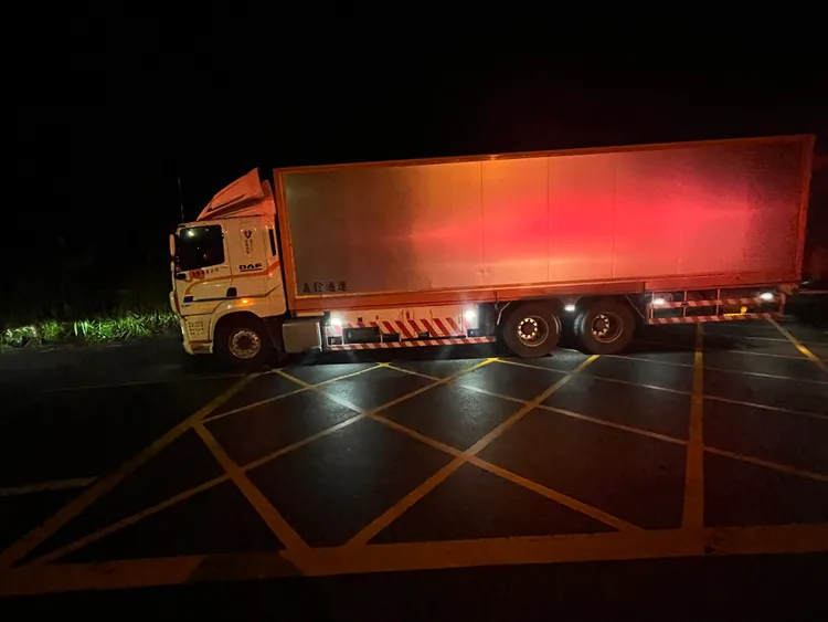 肇事聯結車。民眾提供