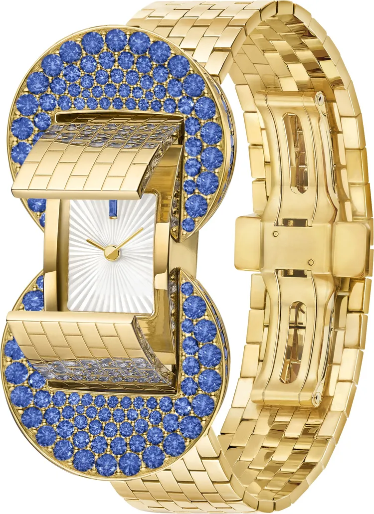 Ludo Secret 腕錶，黃K金錶殼，白色珍珠母貝錶盤，瑞士製石英機芯，525萬元。品牌提供