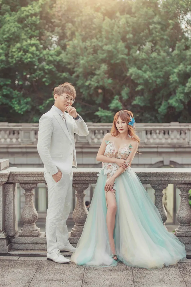 王宥忻公開日前拍攝的婚紗照​​​​。台北法國巴黎婚紗提供