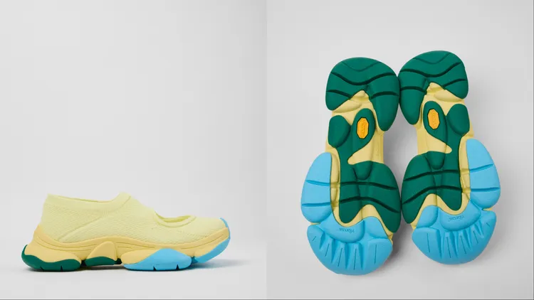 聯名運動鞋從色彩絢麗的雀鳥羽毛汲取靈感。品牌提供