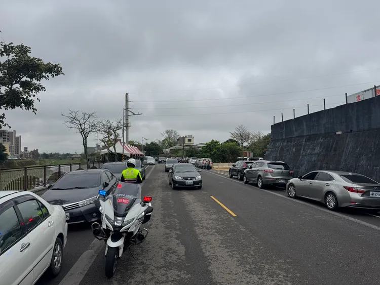 警方交通疏導。交通大隊提供