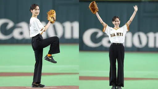 女神降臨！前田敦子降臨東京巨蛋開球　笑容甜暈球迷