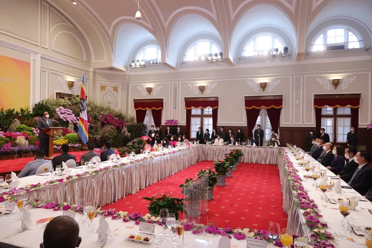 2022年總統國宴招待史瓦帝尼國王恩史瓦帝三世一行。總統府提供