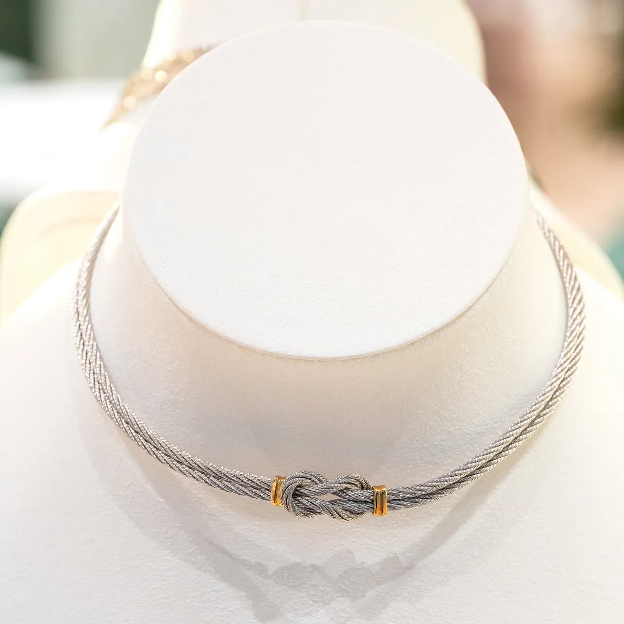 FRED傳承系列 Force 10系列結釦項鍊，1984年，黃金、精鋼。品牌提供