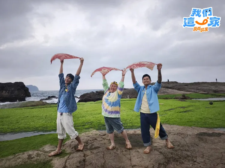 煥鈞（左起）、林美秀、張再興等在基隆旅程留下美好回憶。TVBS提供