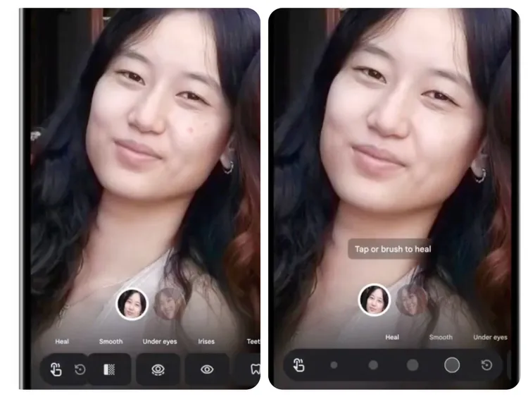 Google Photos新增臉部微調工具，透過修復、平滑等功能可即時調整人像細節，提升照片整體質感與自然度。Google官網