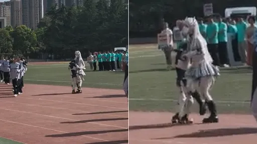 科技來自於人性？　機器人跳舞突轉身強抱女學生